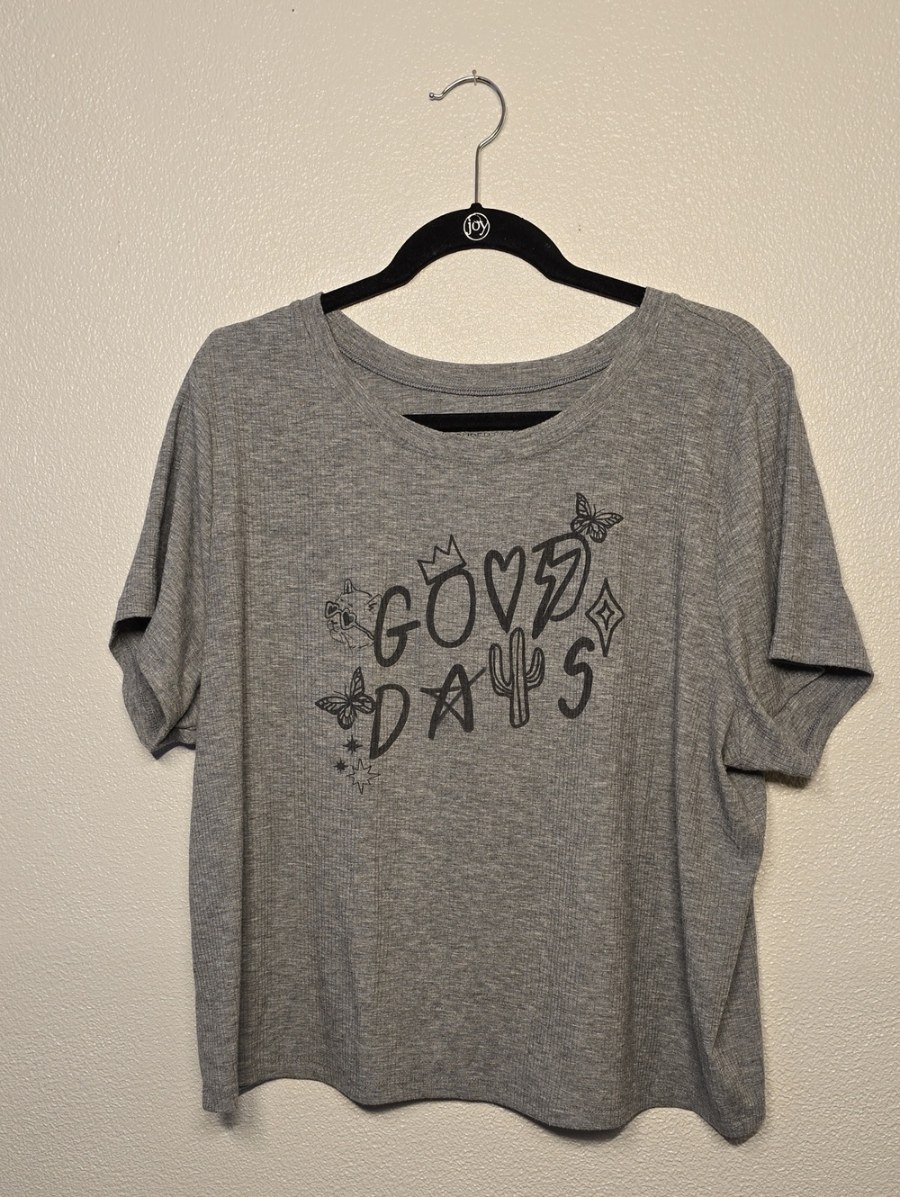 Torrid Grey 'Good Days' Graphic Short Sleeve Tee